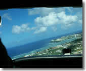 Over Guam island