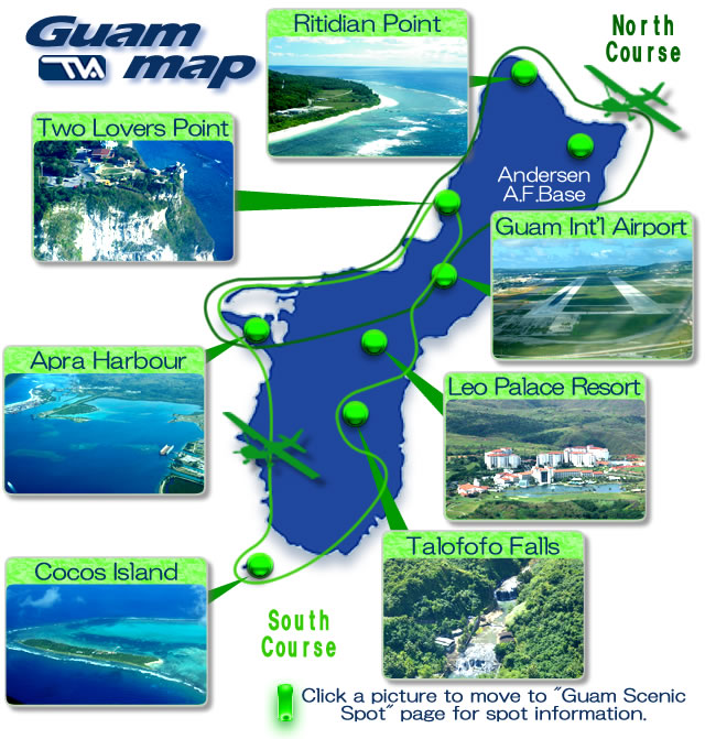 Guam map Hald Island Course
