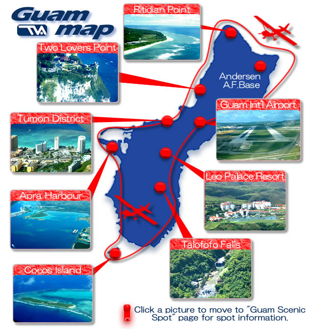 Guam map Around Island Course